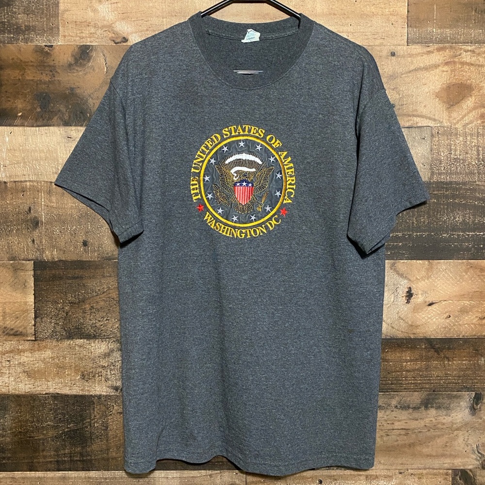 Vintage The United States of America Washington DC Embroidered T-Shirt Size L